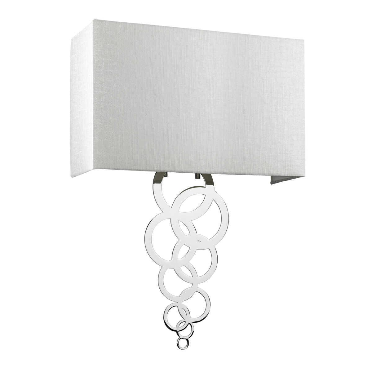 rosa large 2 lt polished chrome wall light elstead lighting Living Room Close Up