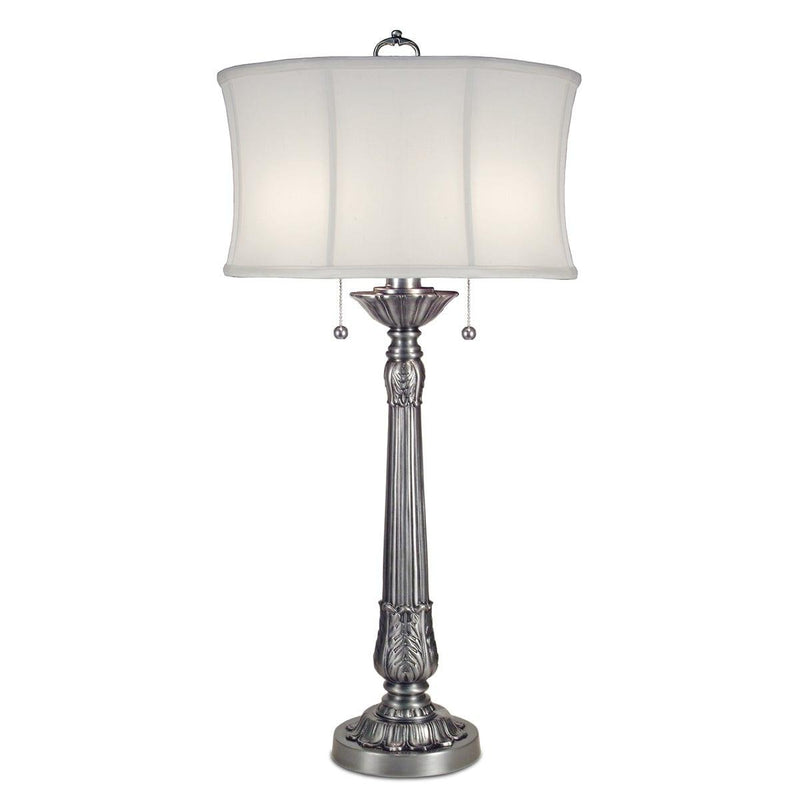 Stiffel Presidential 2 Light Pewter Table Lamp 1