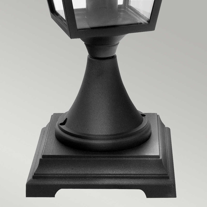Elstead Turin Black Outdoor Pedestal Lantern
