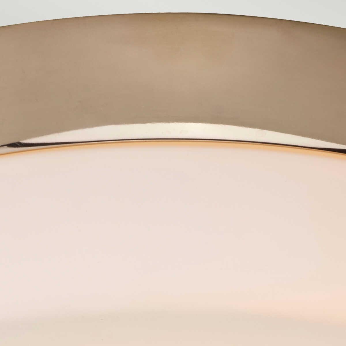 elstead lighting tamar medium flush gold bathroom ceiling light Detailed Close Up