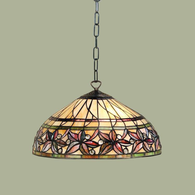 Tiffany Ceiling Pendant Lights - Ashtead Medium Tiffany Ceiling Light,Single Bulb