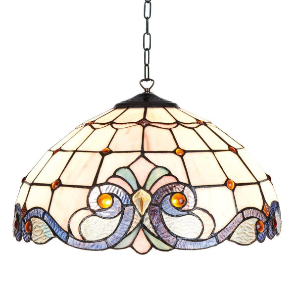 Tiffany Ceiling Pendant Lights - Newcastle Tiffany Ceiling Pendant Light,Adjustable Chain,Single Bulb Fitting