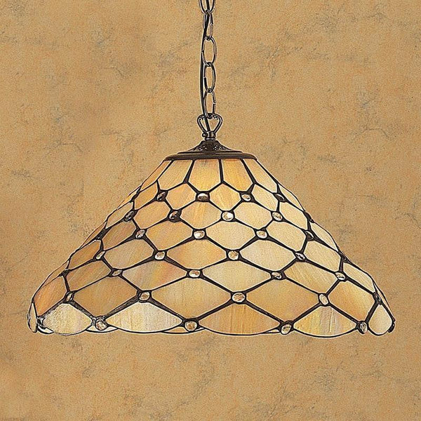 Tiffany Ceiling Pendant Lights - Pearl Tiffany Ceiling Pendant Light Single Bulb Fitting T06/M & SU02