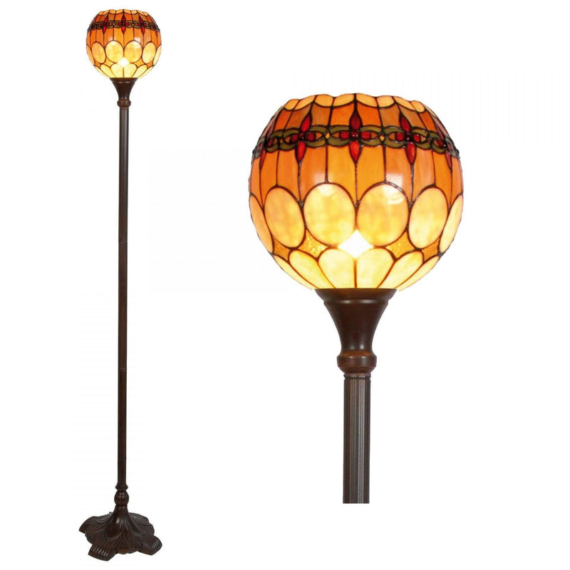 Tiffany Floor Lamps - Atlantic Tiffany Torchiere Uplighter Floor Lamp