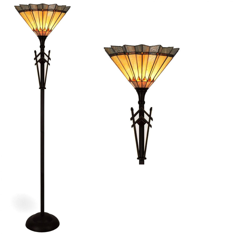 Tiffany Floor Lamps - Memphis Tiffany Torchiere Uplighter Floor Lamp