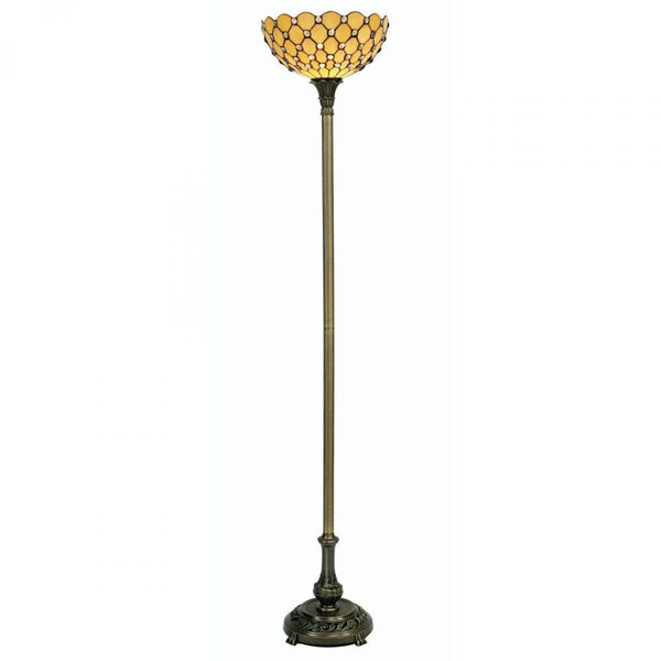 Tiffany Floor Lamps - Oaks Tiffany Jewel Torchiere Uplighter Lamp OT 1562 FS