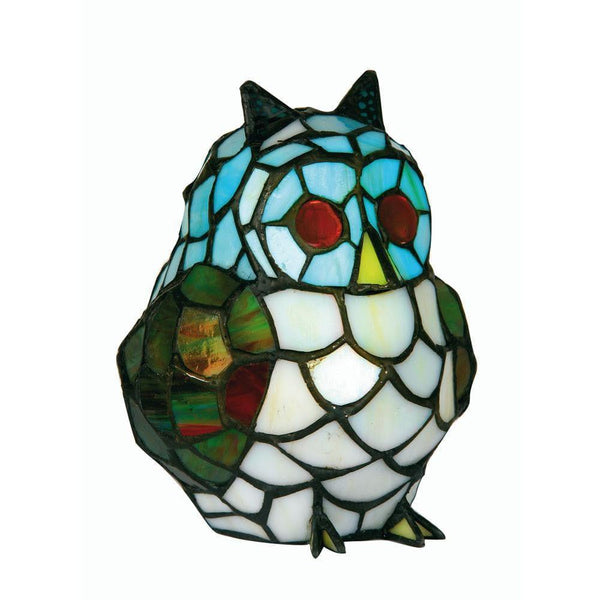 Tiffany Gift Table Lamps - Oaks Tiffany Owl Table Lamp OT 850 OWL