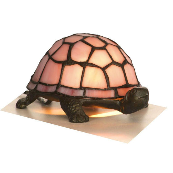 Tiffany Gift Table Lamps - Oaks Tiffany Pink Tortoise Table Lamp OT 950 PI