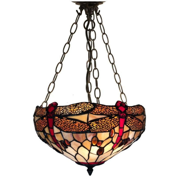 Inverted Ceiling Pendant Lights - Golden Dragonfly Large Inverted Pendant Light (adjustable Chain)