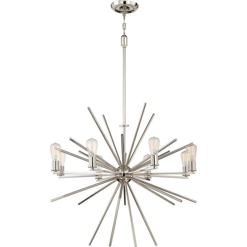 Quoizel Carnegie Imperial Silver 8 Light Chandelier-Elstead Lighting-1-Tiffany Lighting Direct