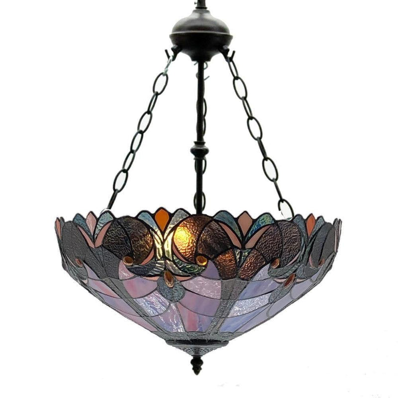 Minster Chaney Inverted Tiffany Ceiling Light