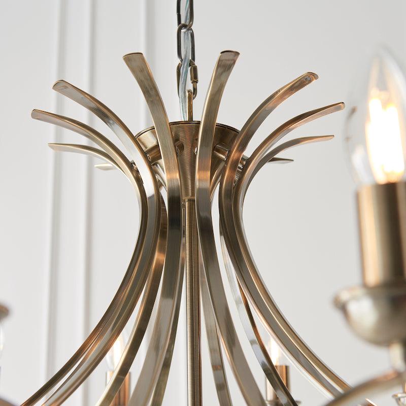 penn 12 light brass chandelier tpo close up