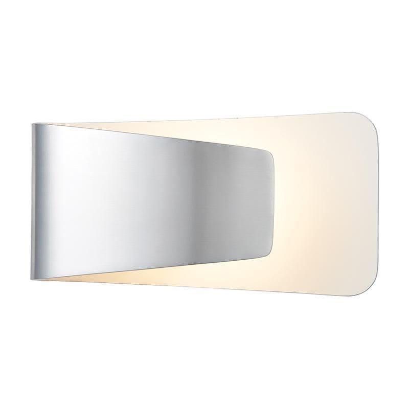 Tiffany Lamps & Lighting Jenkins 1LT Brushed Aluminium & Matt White Wall Light 61031by Endon