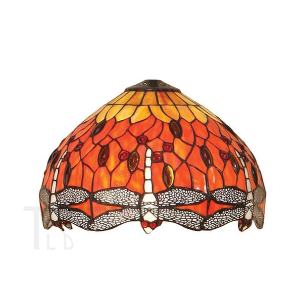Flame Dragonfly Small Tiffany Shade (Shade Only)