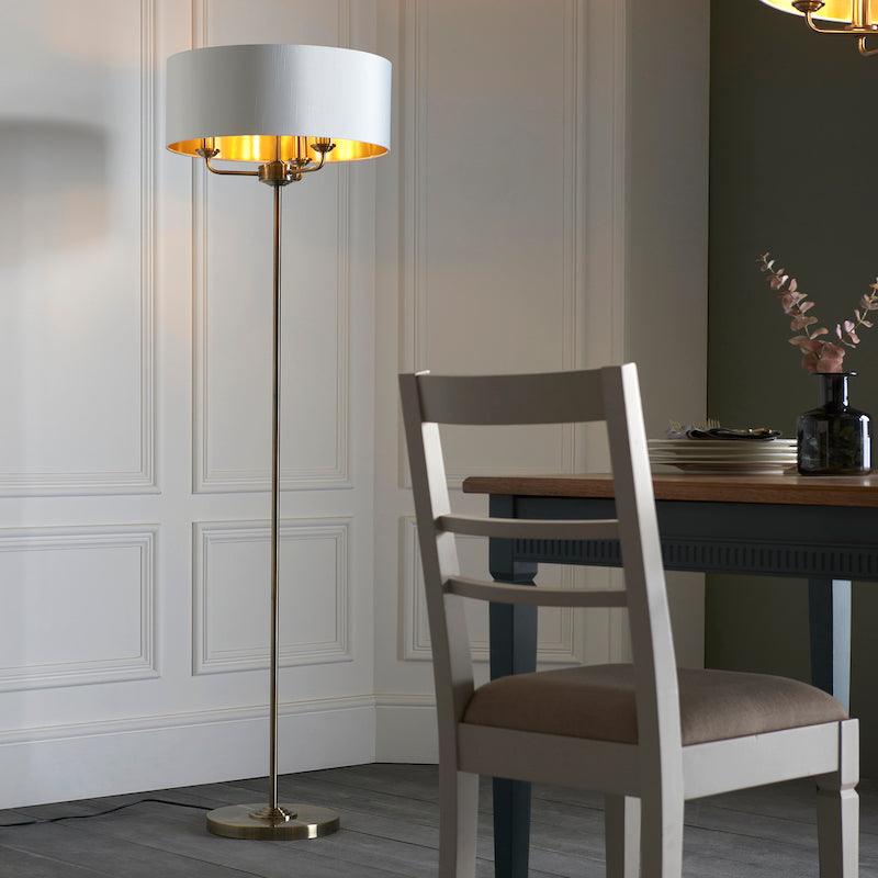 Endon Highclere 3 Light Antique Brass Floor Lamp by Endon Lighting 3