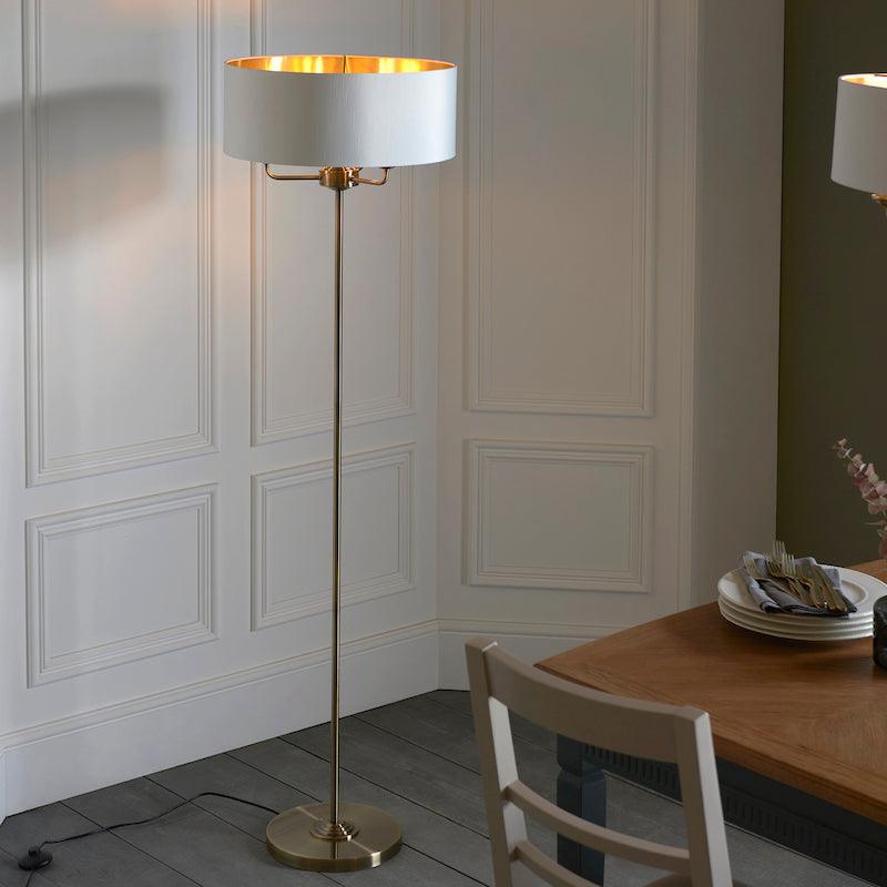Endon Highclere 3 Light Antique Brass Floor Lamp by Endon Lighting 6