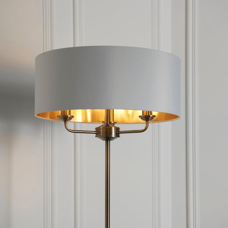 Endon Highclere 3 Light Antique Brass Floor Lamp by Endon Lighting 7