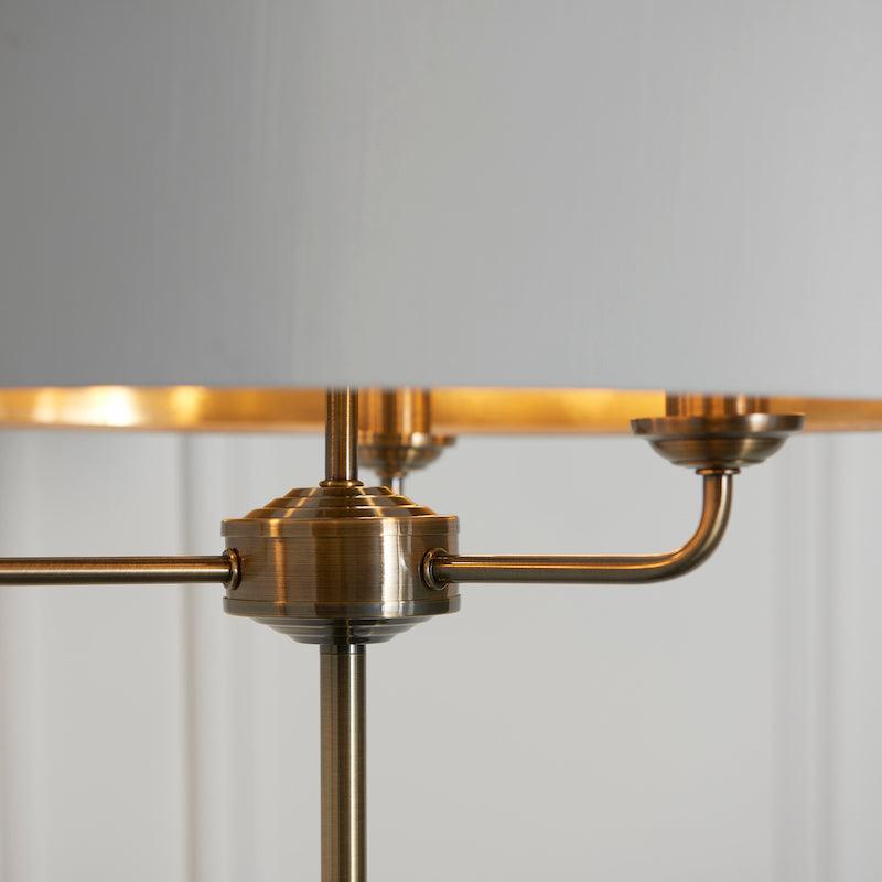 Endon Highclere 3 Light Antique Brass Floor Lamp by Endon Lighting 8