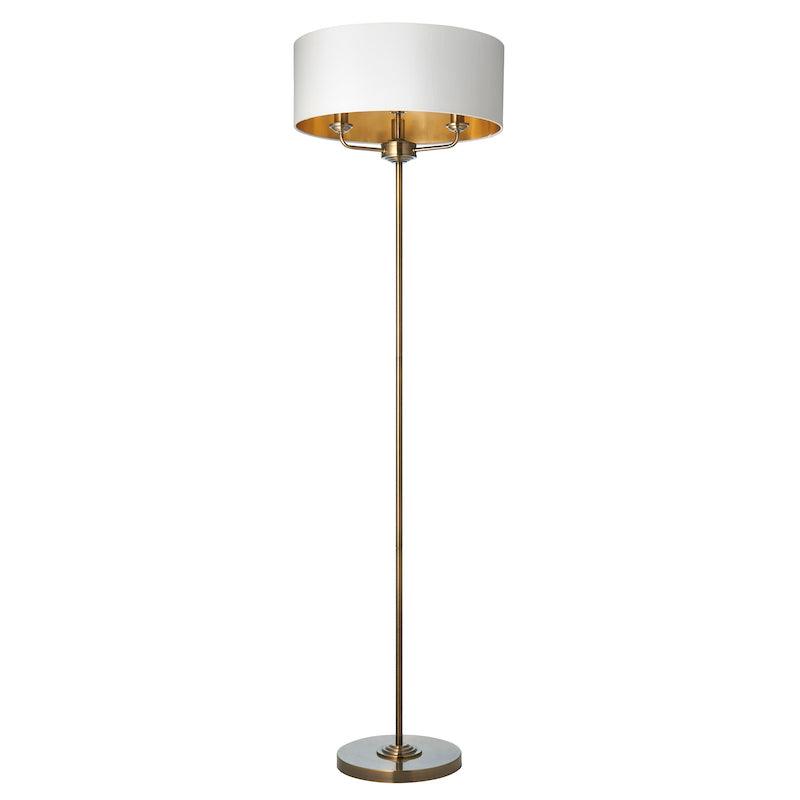 Endon Highclere 3 Light Antique Brass Floor Lamp by Endon Lighting 11