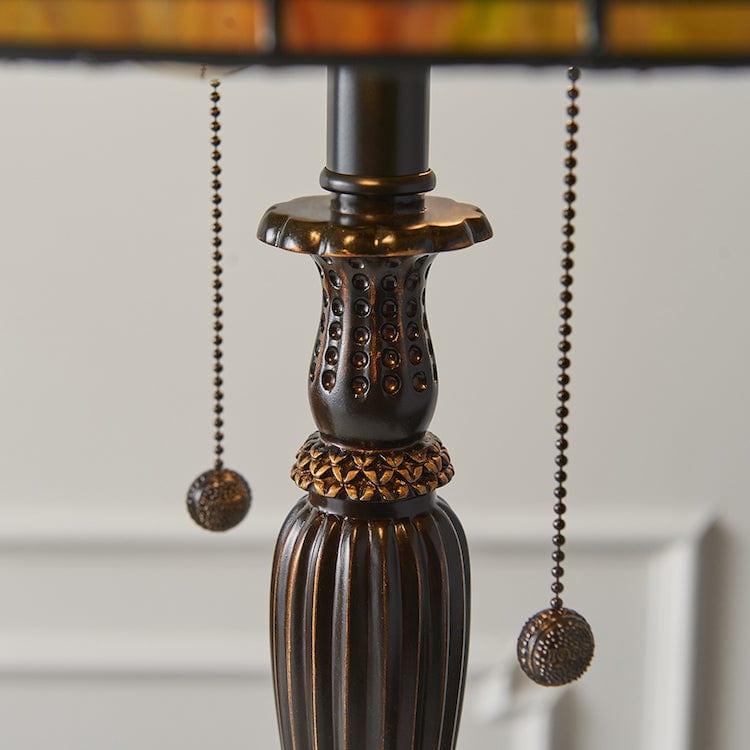 Interiors 1900 Ashtead Tiffany Table Lamp - Pull Cord