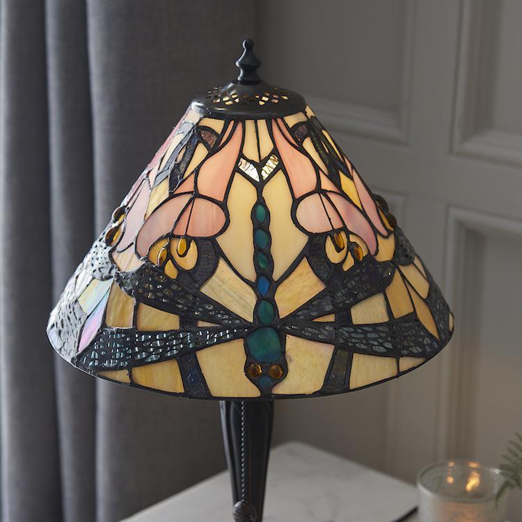 Tiffany Bedside Lamps - Ashton Tiffany Small Table Lamp 63924