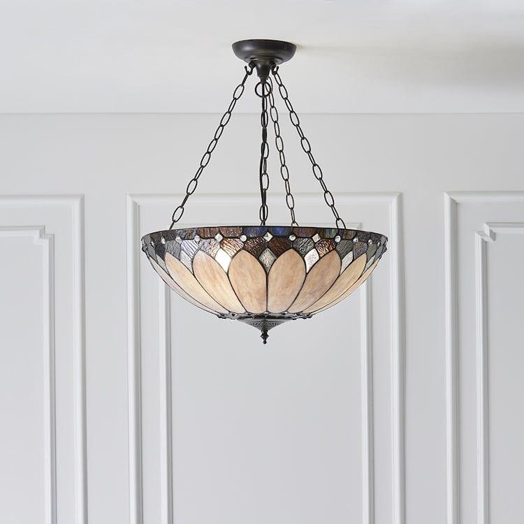 Interiors 1900 Brooklyn Large Inverted Tiffany Ceiling Light