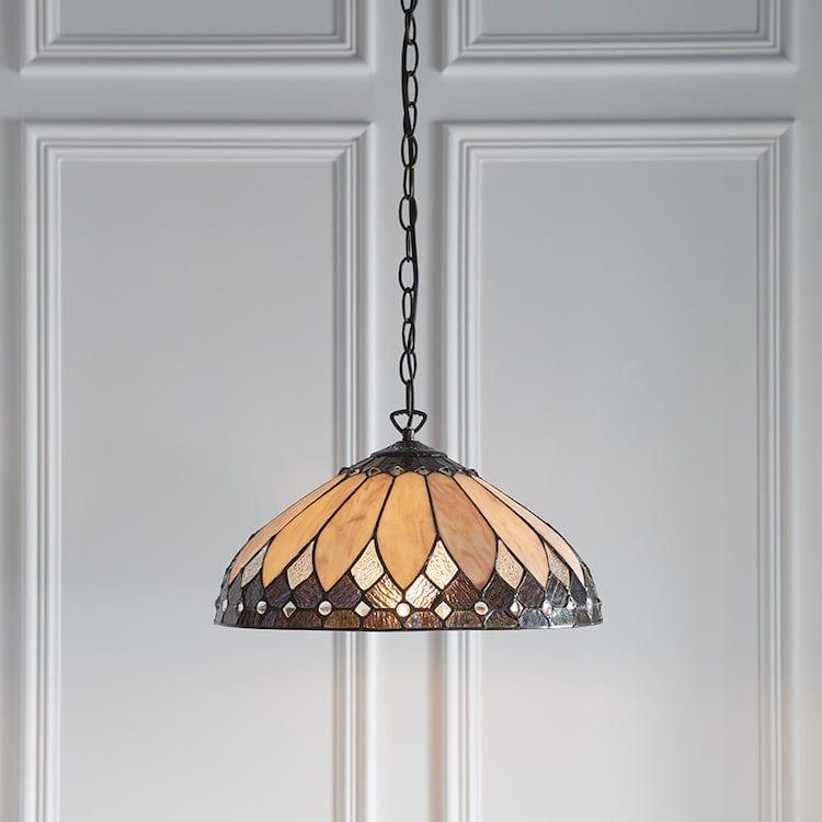 Brooklyn Medium Tiffany Ceiling Light - Single Bulb Fitting