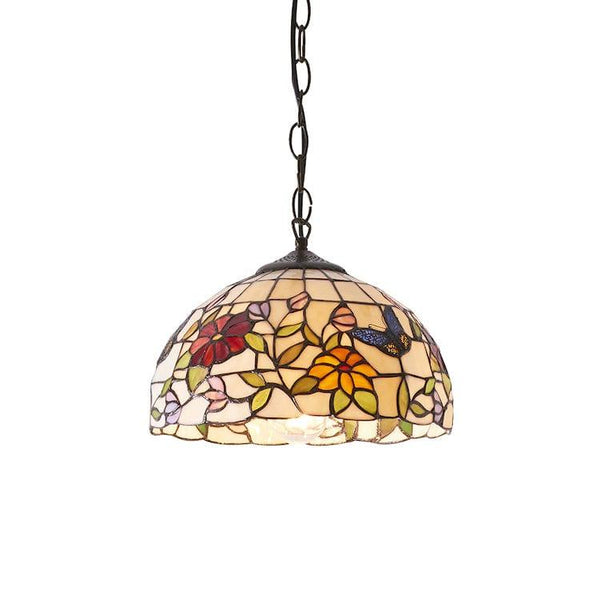 Tiffany Ceiling Pendant Lights - Butterfly Small Tiffany Ceiling Light 1 Bulb