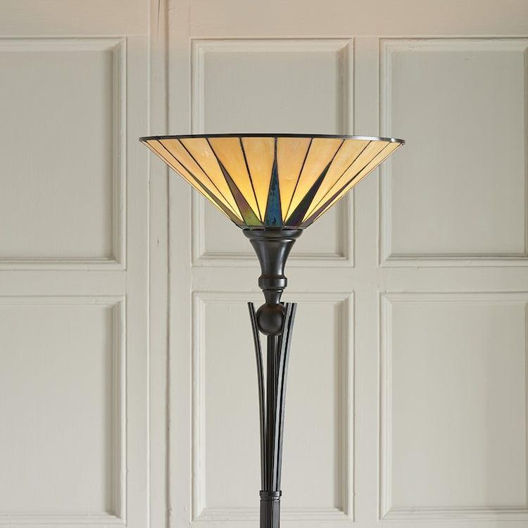 Interiors 1900 Dark Star Uplighter Tiffany Floor Lamp