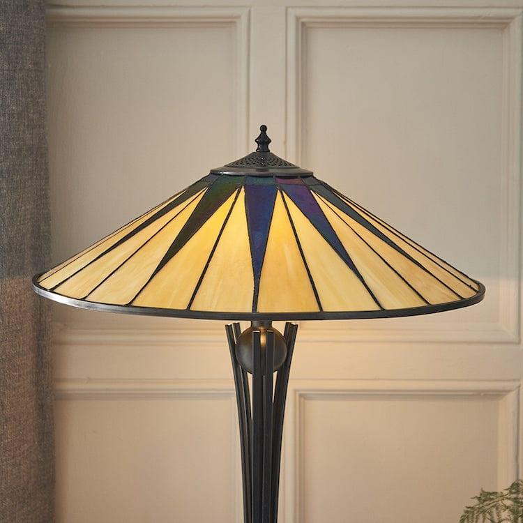 Interiors 1900 Dark Star Tiffany 2 Light Table Lamp