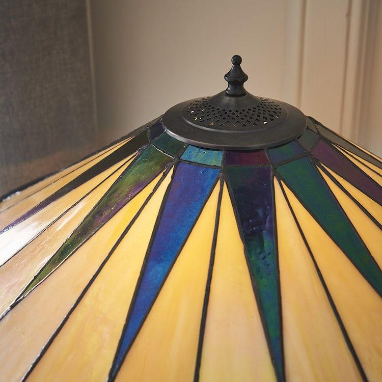 Interiors 1900 Dark Star Tiffany 2 Light Table Lamp