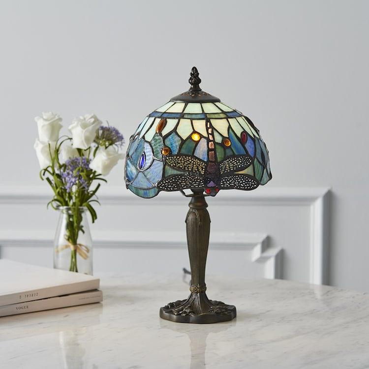 Blue Dragonfly Tiffany Intermediate Table Lamp