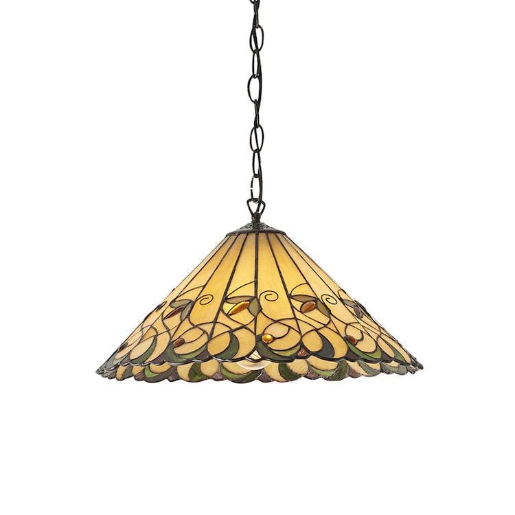 Tiffany Ceiling Pendant Lights - Jamelia Medium Tiffany Ceiling Pendant Light,Single Bulb Fitting 64193