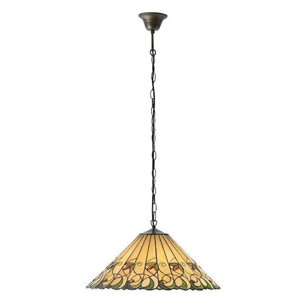 Jamelia Large Tiffany Ceiling Light, single bulb fitting