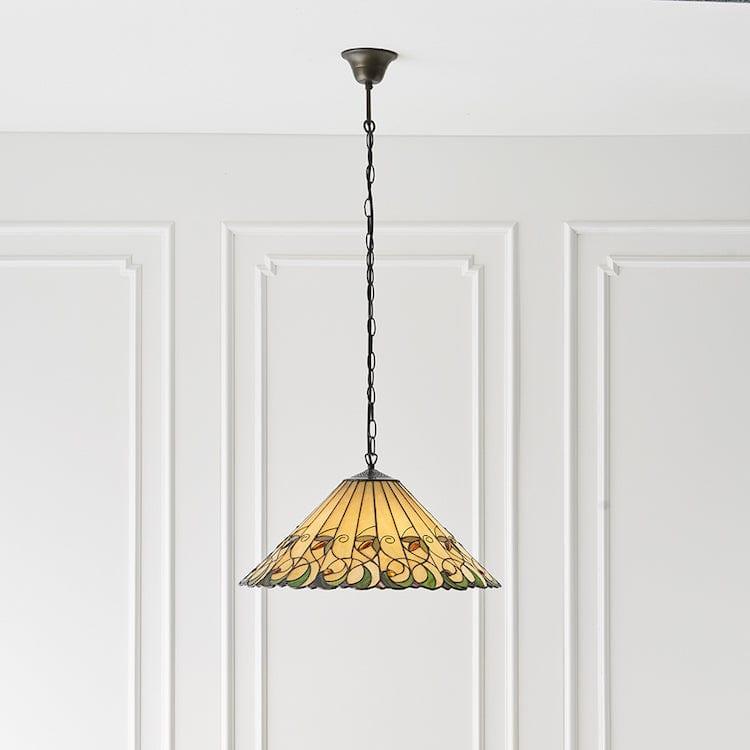 Jamelia Large Tiffany Ceiling Light - 3 Bulb Fitting