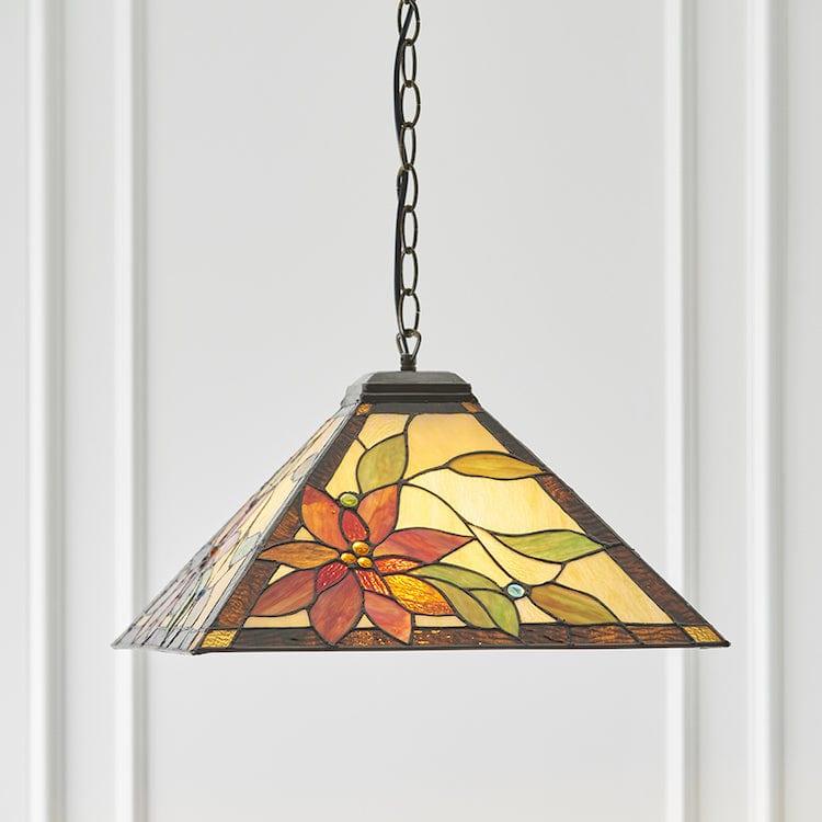 Lelani Medium Tiffany Ceiling Light, 1 bulb fitting