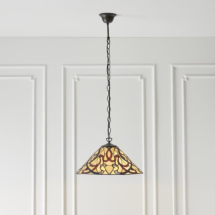 Ruban Medium Tiffany Ceiling Light - 1 Bulb Fitting