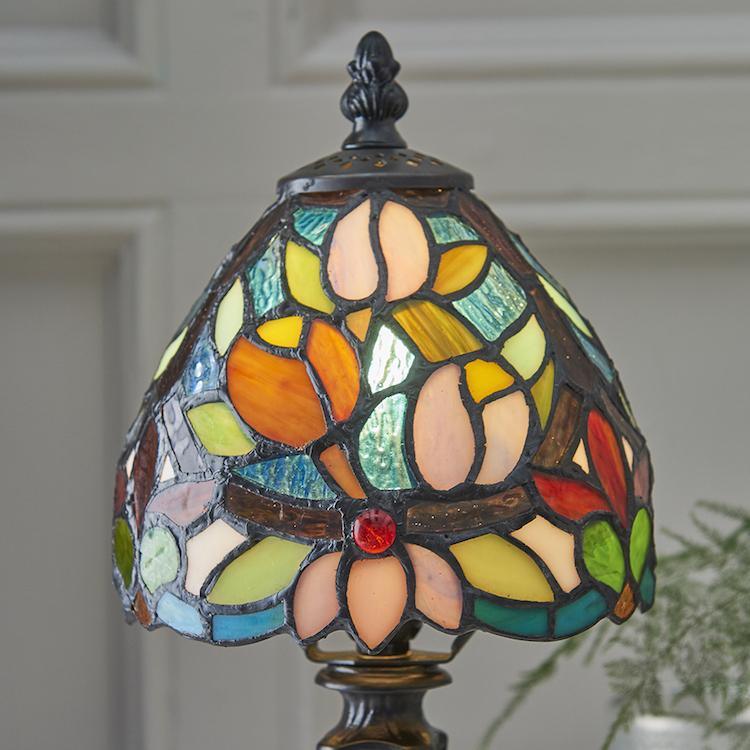 Interiors 1900 Sylvette Mini Tiffany Bedside Table Lamp
