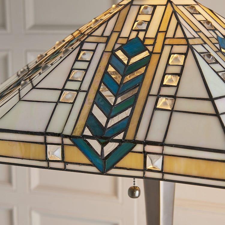 Interiors 1900 Lloyd Tiffany Floor Lamp with Brass Base