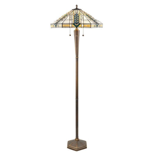 Lloyd Tiffany Floor Lamp with Brass Base 70667