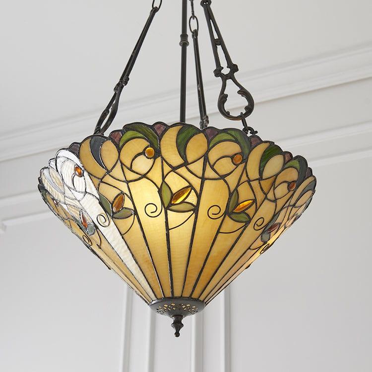 Interiors 1900 Jamelia Medium Inverted Tiffany Ceiling Light