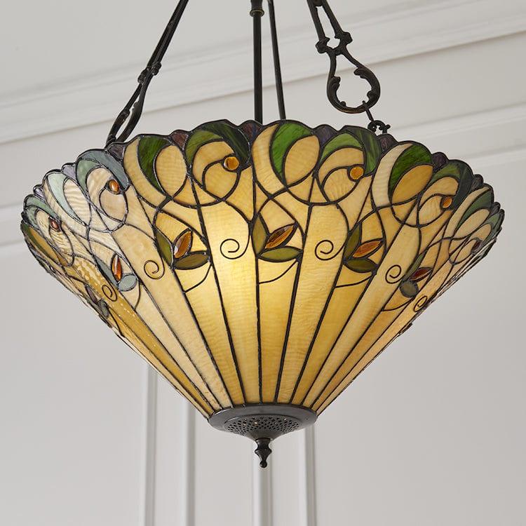 Interiors 1900 Jamelia Large Inverted Tiffany Ceiling Light