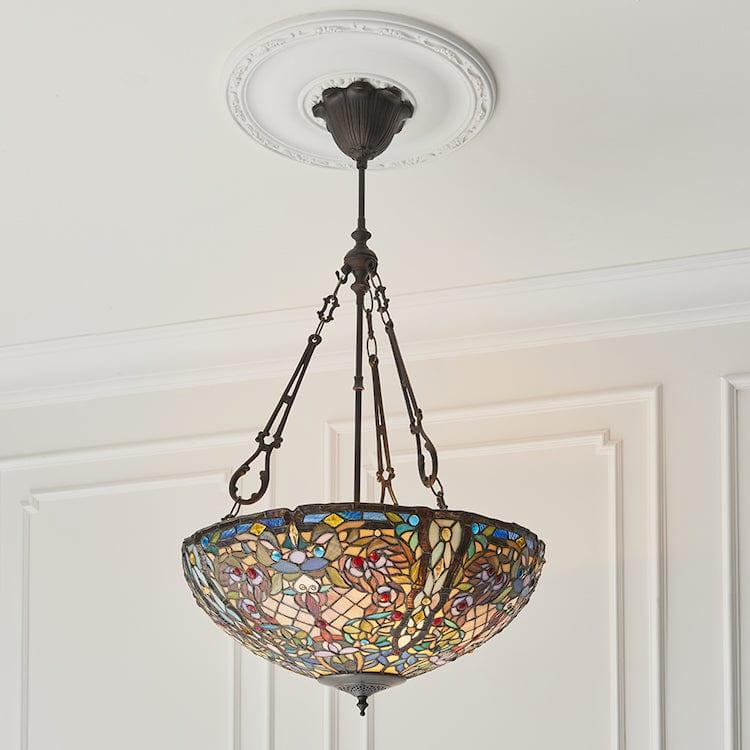 Anderson Large Inverted Tiffany Ceiling Light