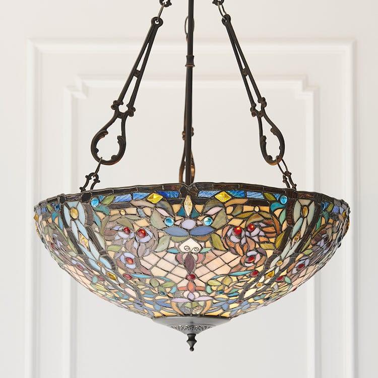 Anderson Large Inverted Tiffany Ceiling Light