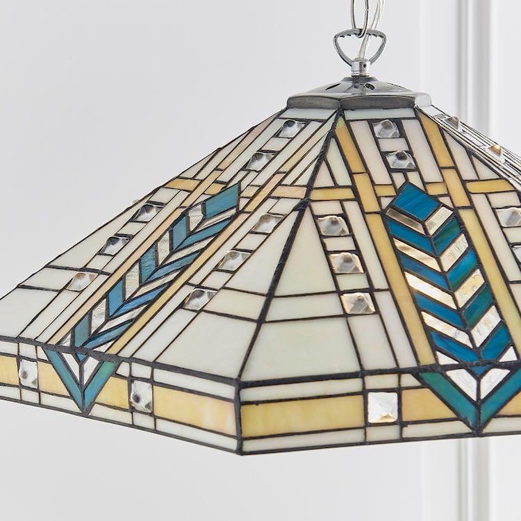 Lloyd Large Tiffany Ceiling Light - 3 Bulb Fitting