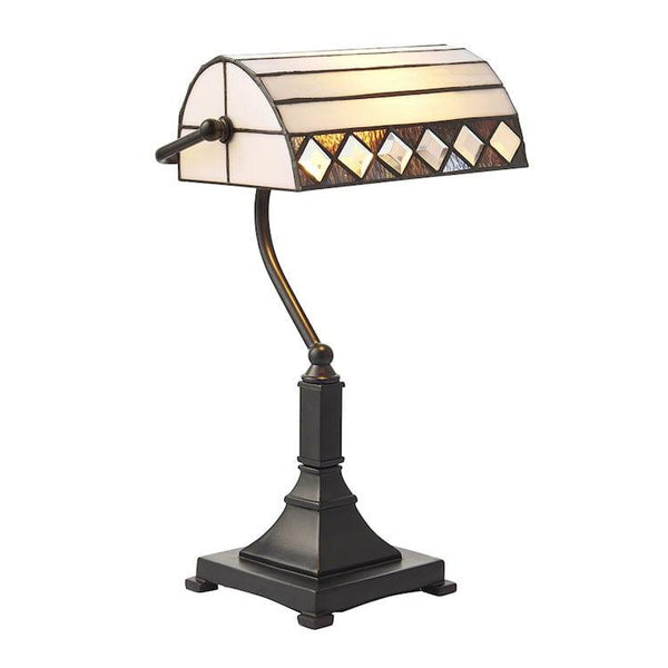 Medium Tiffany Lamps - Fargo Tiffany Bankers Lamp 70908