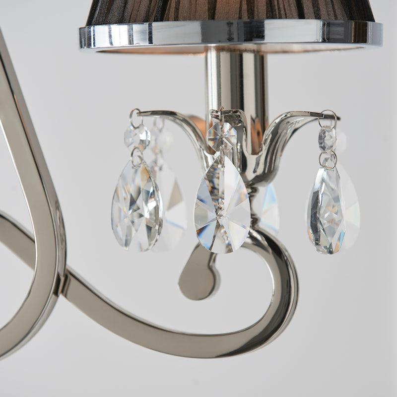 oksana chandelier with black shades 63505 crystal close up