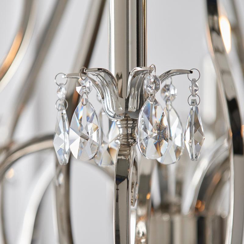 Oksaana nickel chandelier 63540 crystal close up