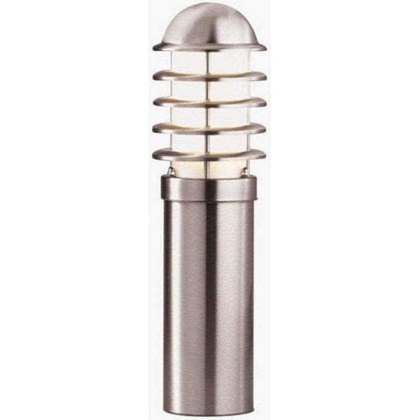 Searchlight Louvre Small Stainless Steel Outdoor Bollard Light by Searchlight Outdoor Lighting