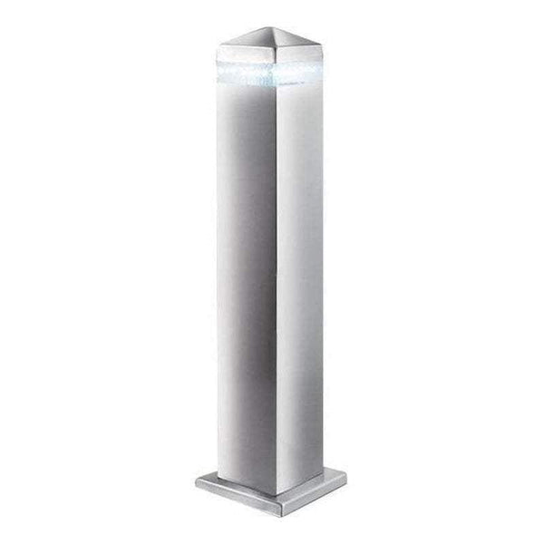 Searchlight India Small Square Stainless Steel LED Outdoor Bollard Light by Searchlight Outdoor Lighting